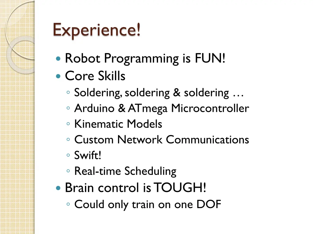experience