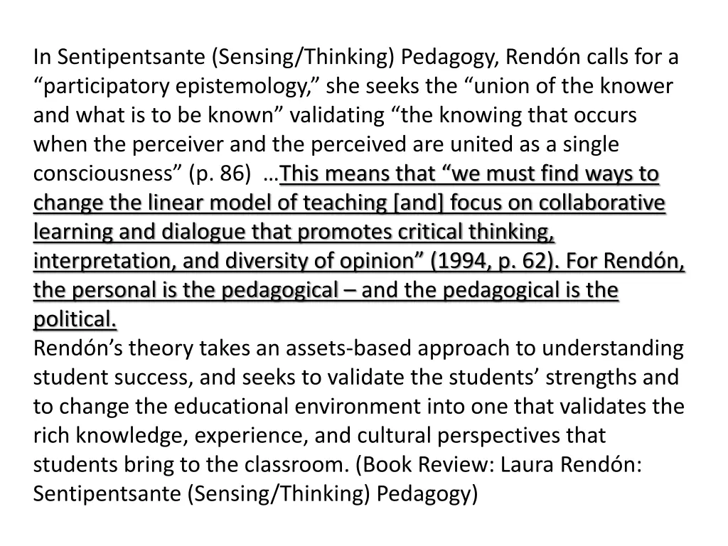 in sentipentsante sensing thinking pedagogy rend
