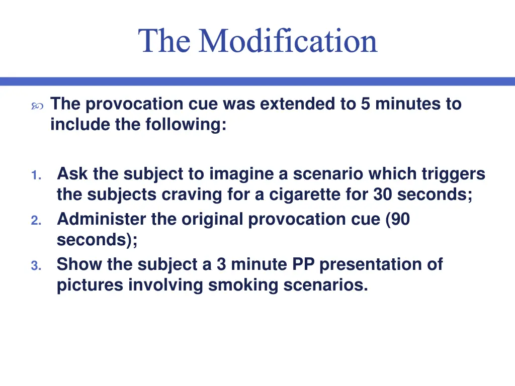the modification