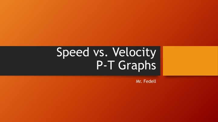 speed vs velocity p t graphs