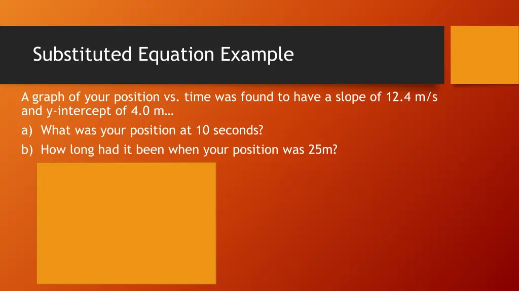 substituted equation example