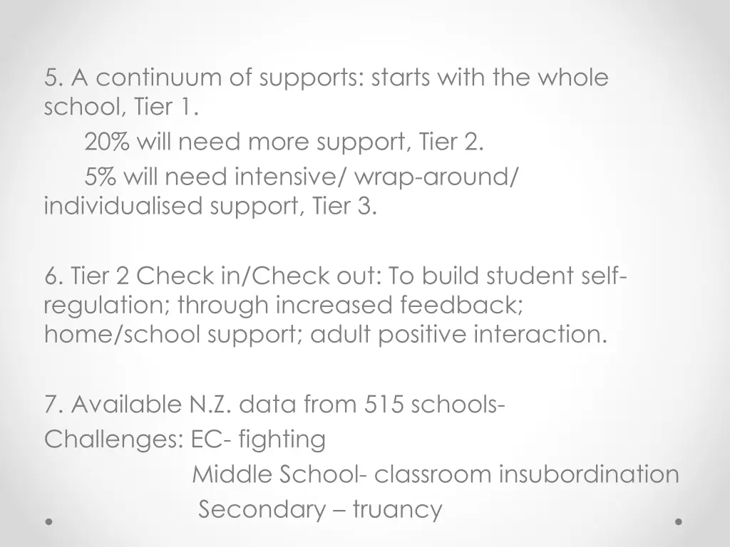 5 a continuum of supports starts with the whole