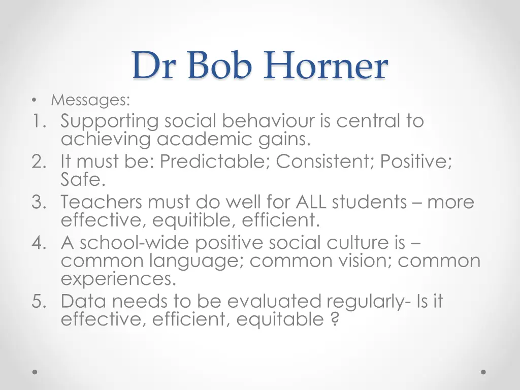 dr bob horner