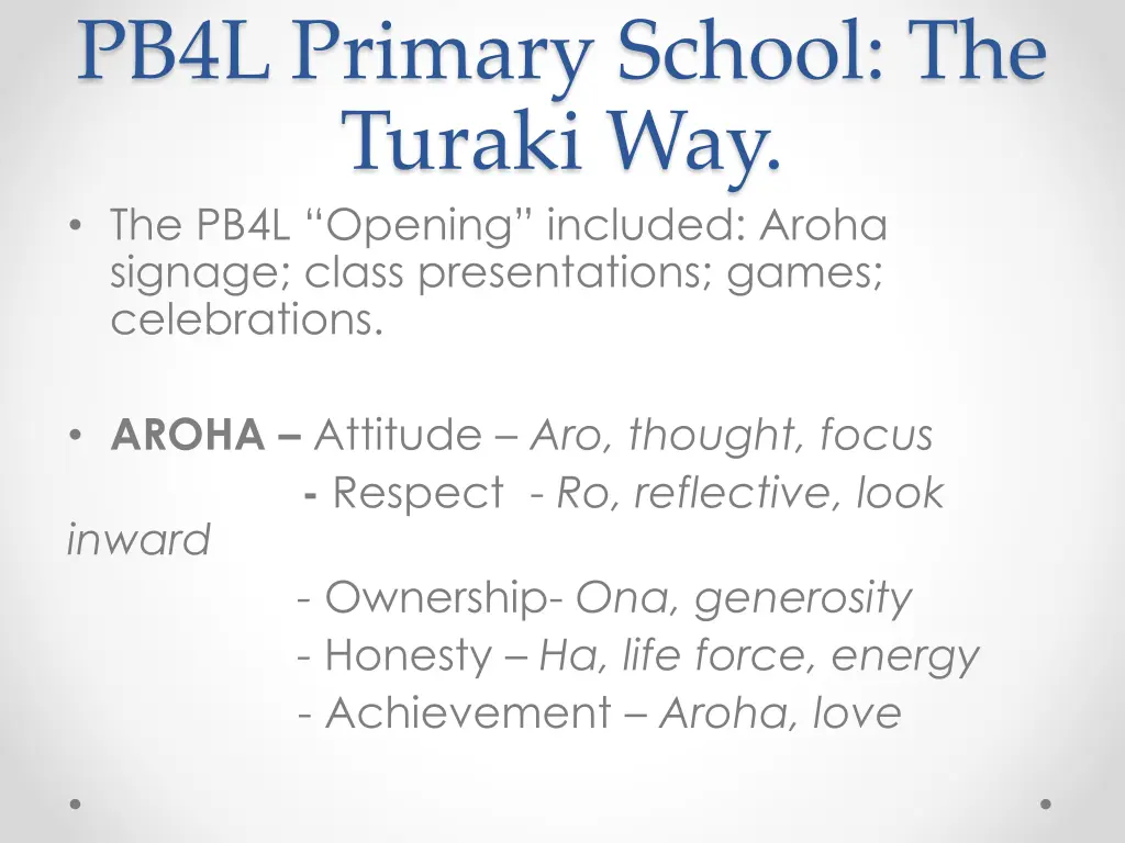 pb4l primary school the turaki way the pb4l