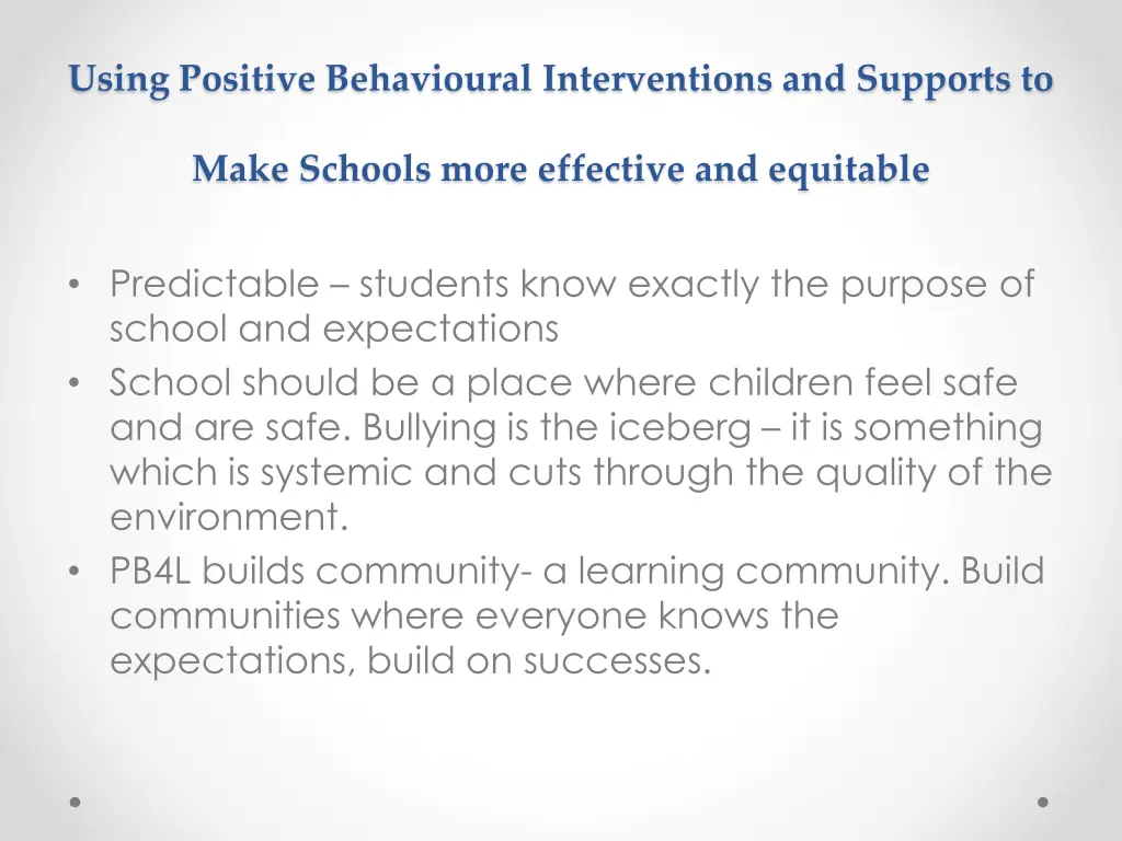 using positive behavioural interventions