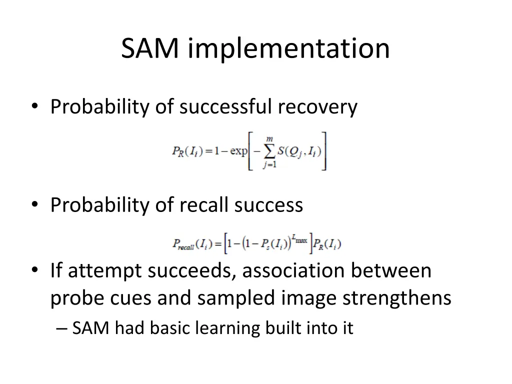 sam implementation 1