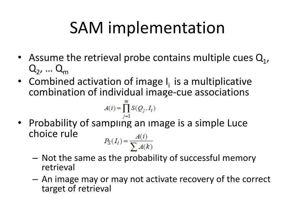 sam implementation
