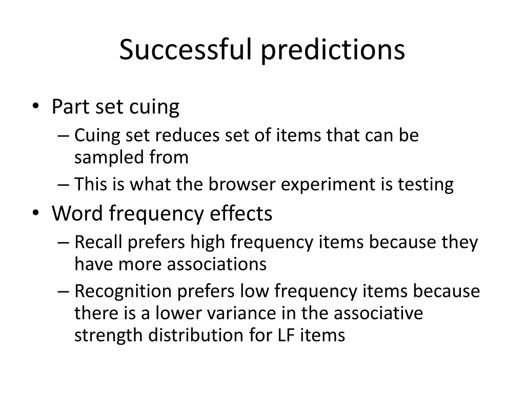 successful predictions 1