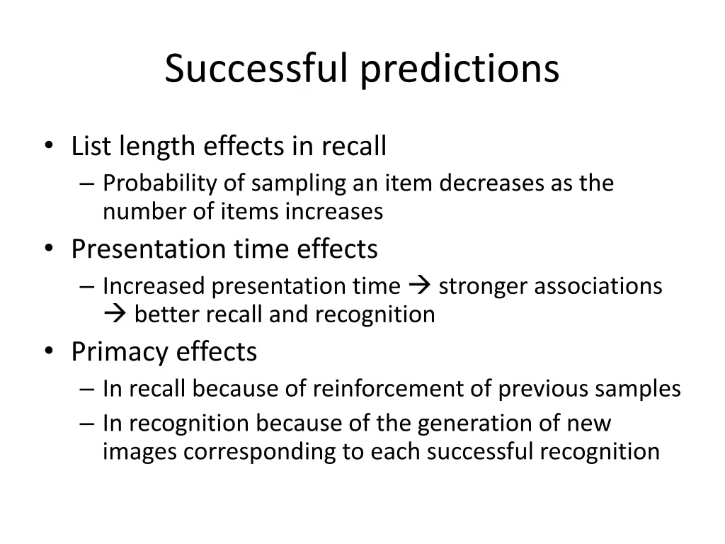 successful predictions