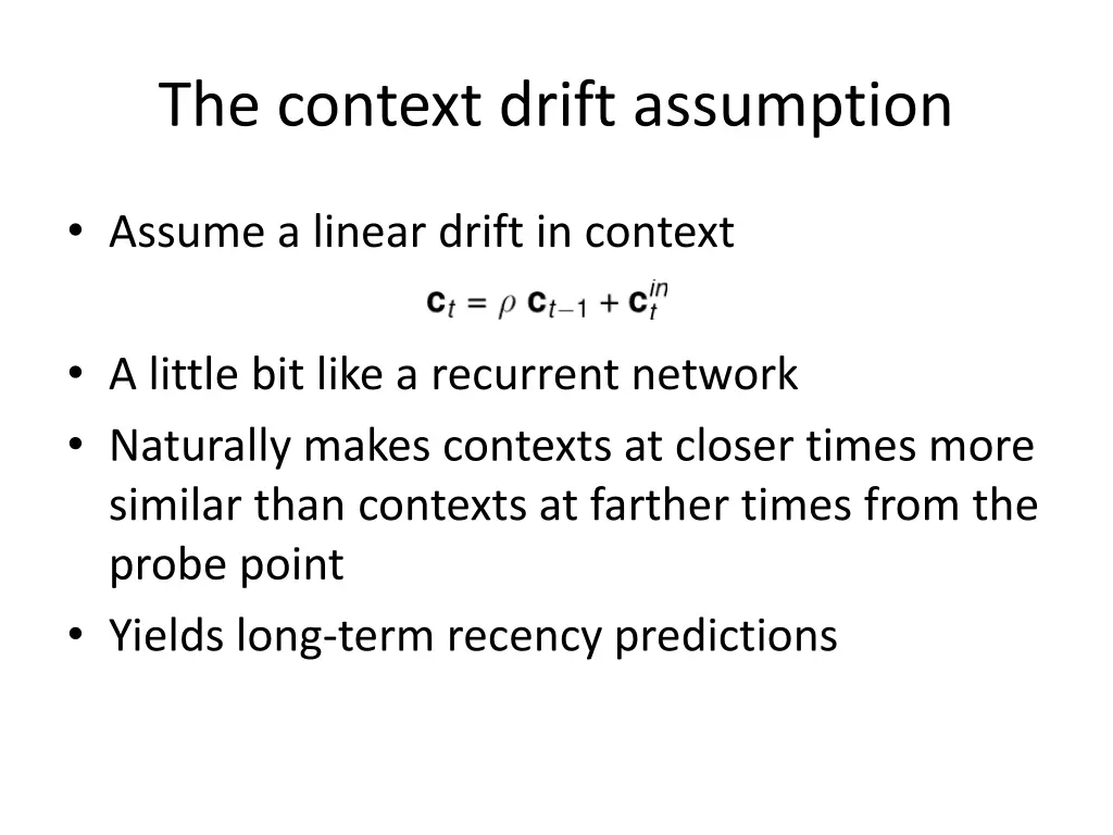 the context drift assumption