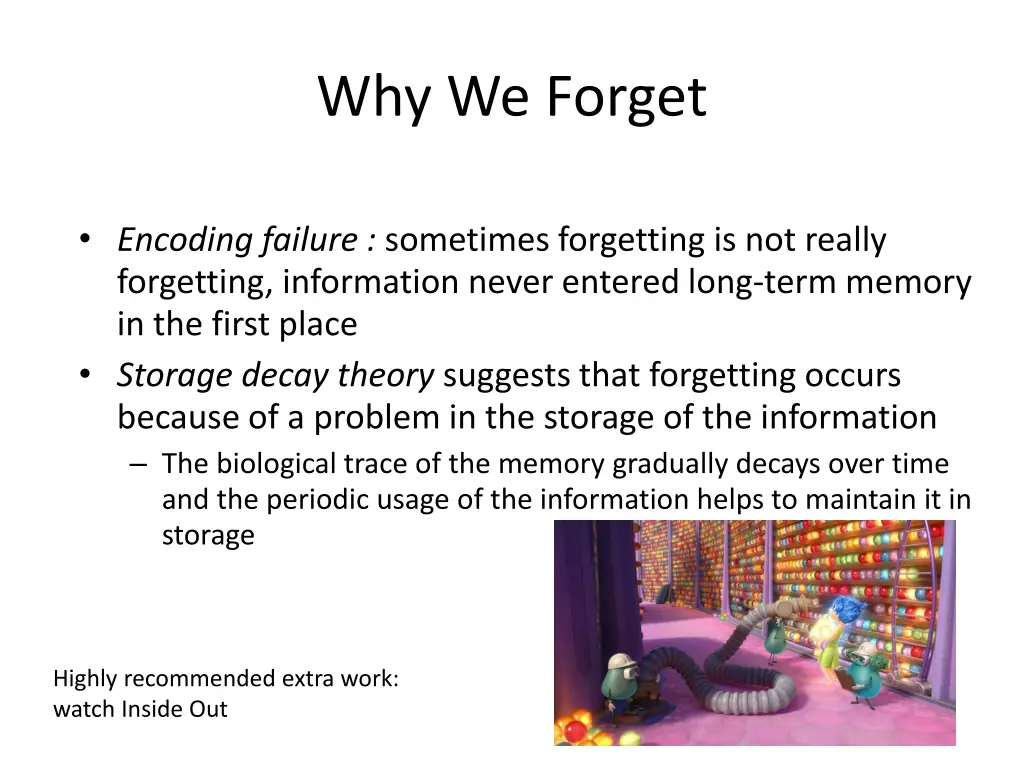 why we forget
