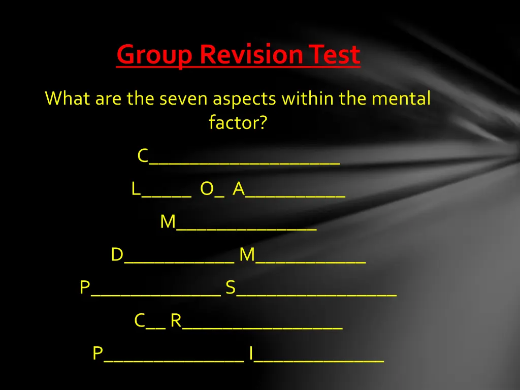 group revision test
