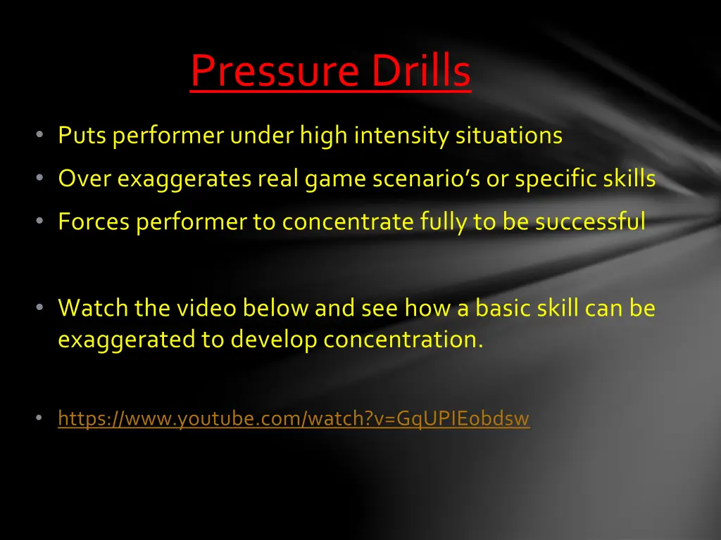 pressure drills