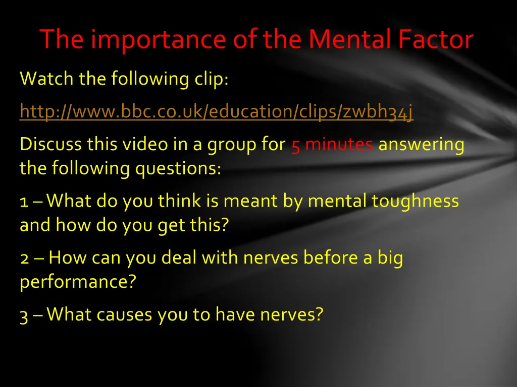 the importance of the mental factor