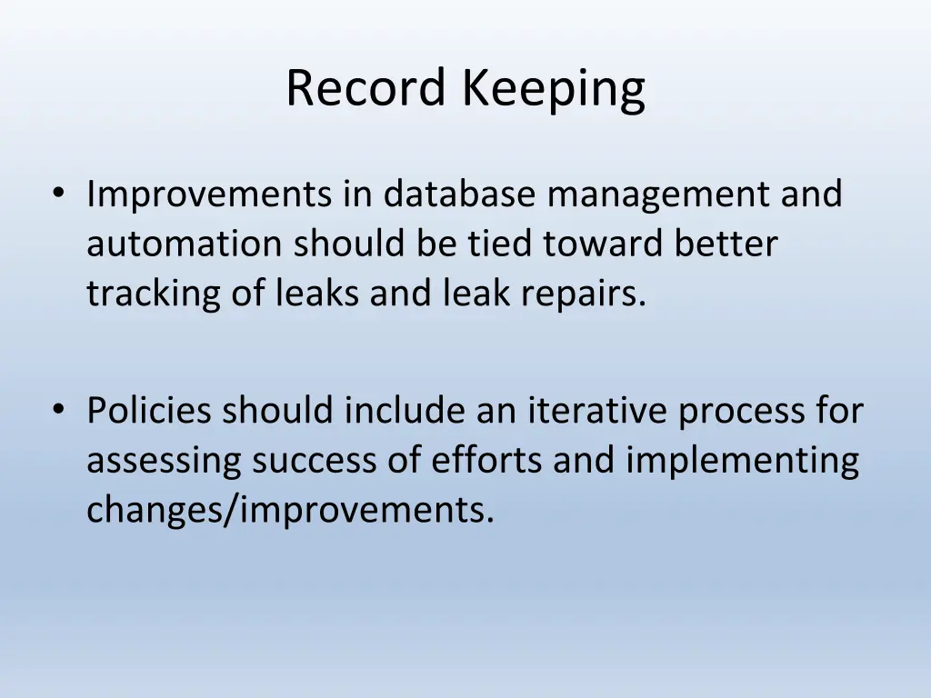 record keeping