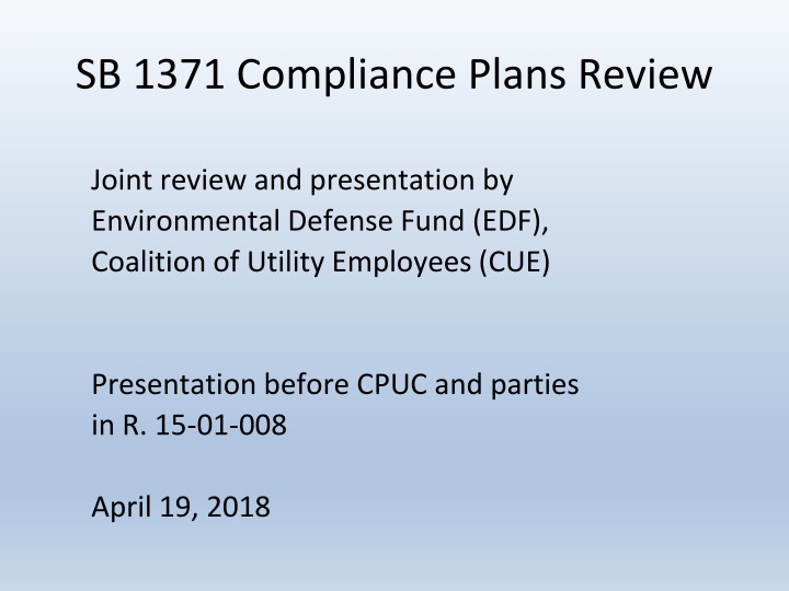 sb 1371 compliance plans review