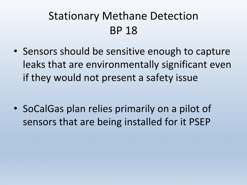 stationary methane detection bp 18