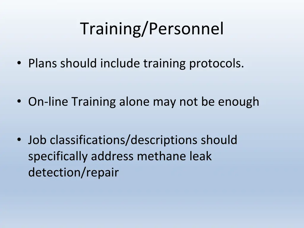 training personnel