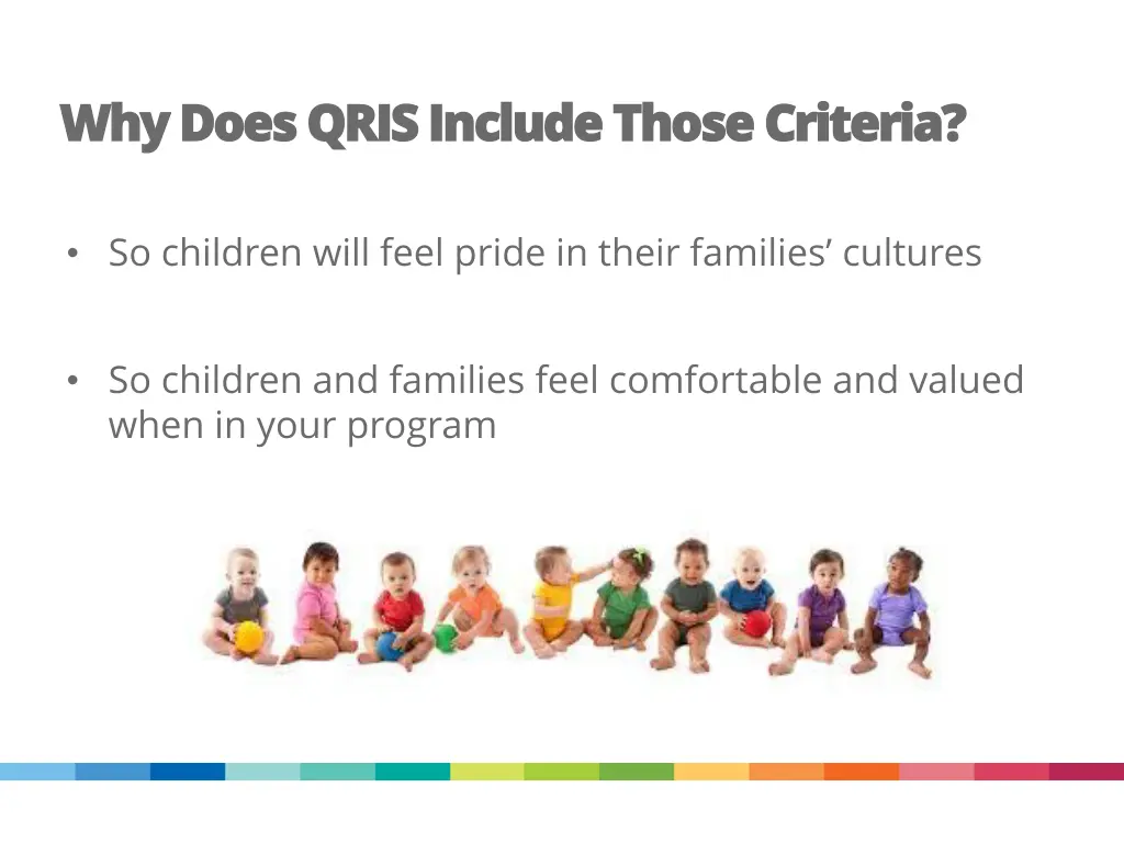 why does qris include those criteria why does