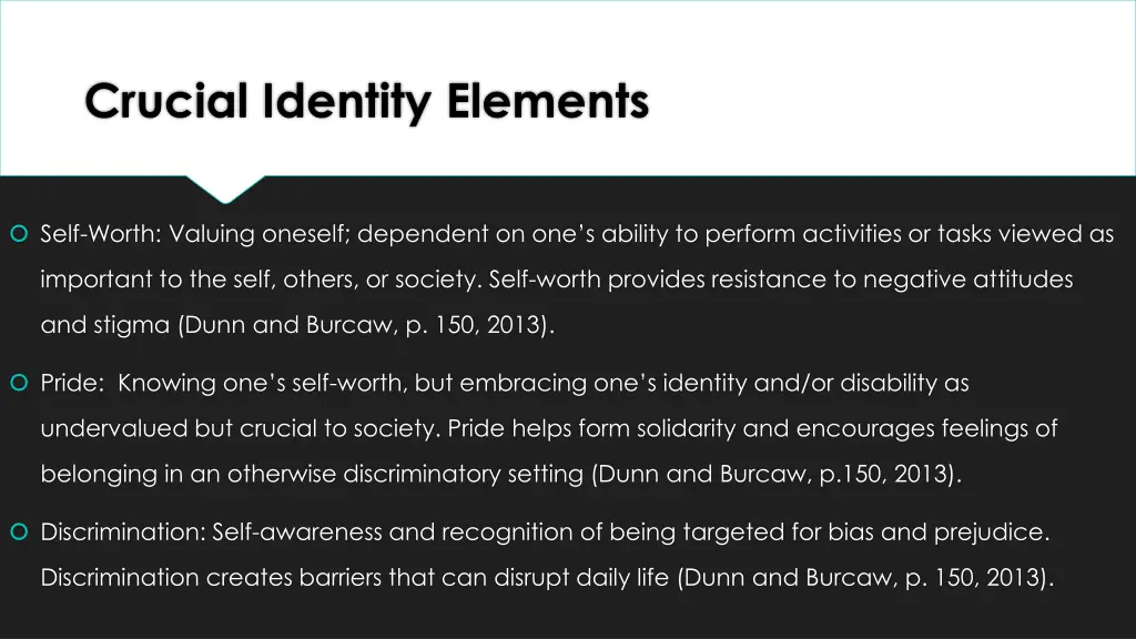crucial identity elements