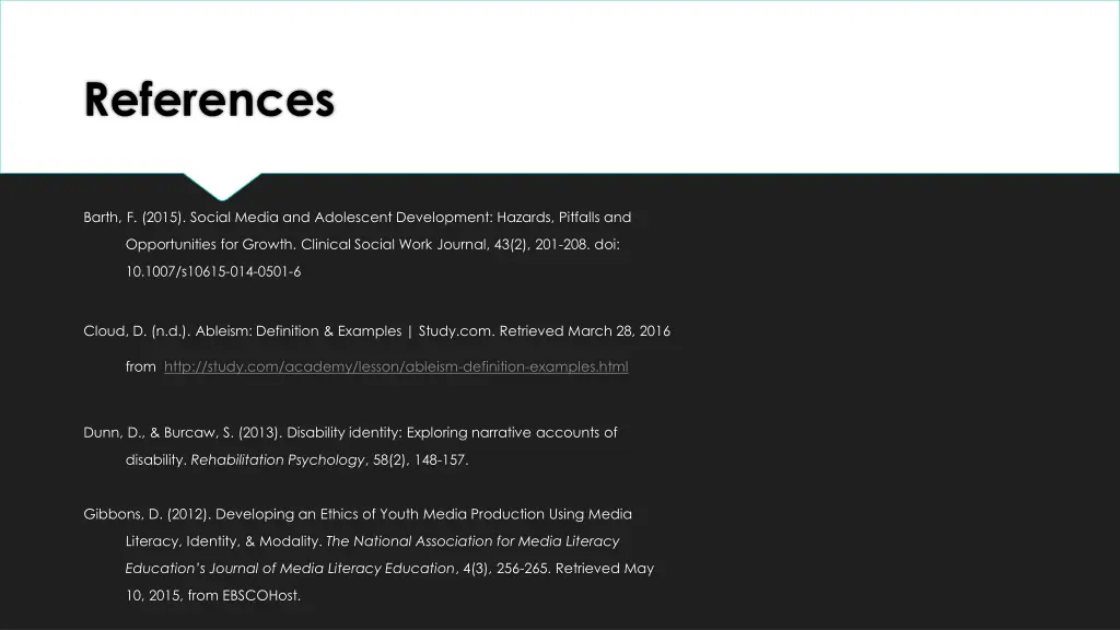 references