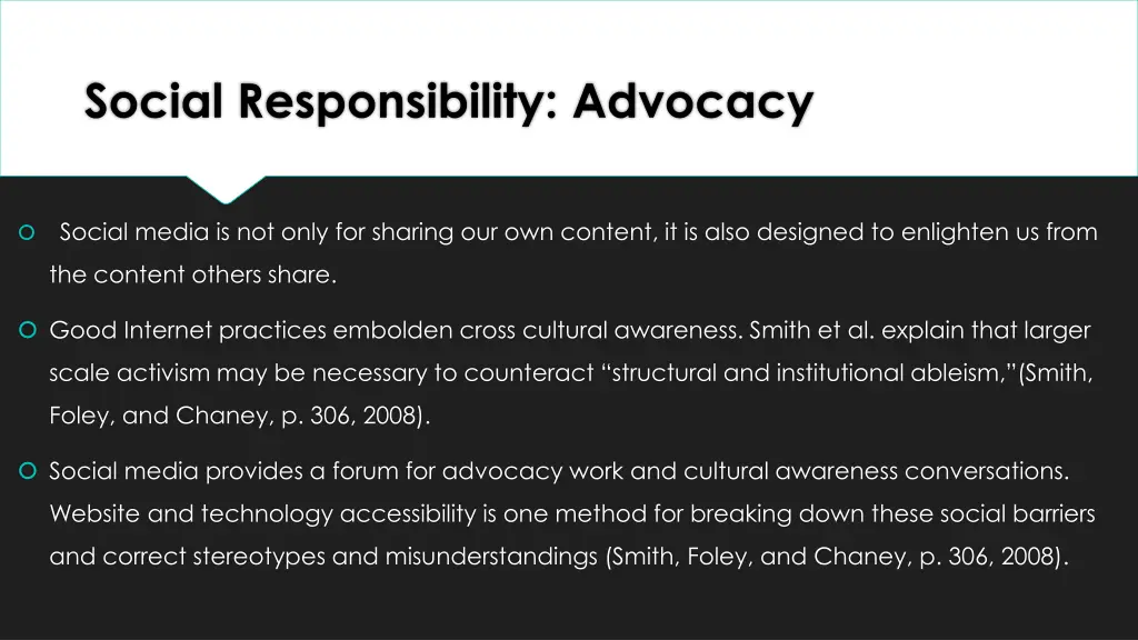 social responsibility advocacy