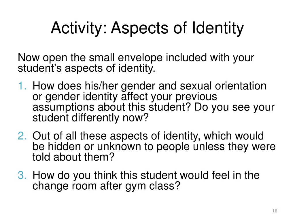 activity aspects of identity 1