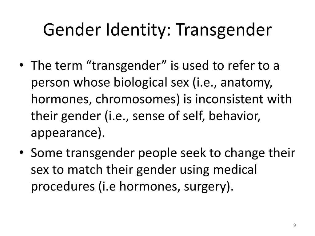 gender identity transgender