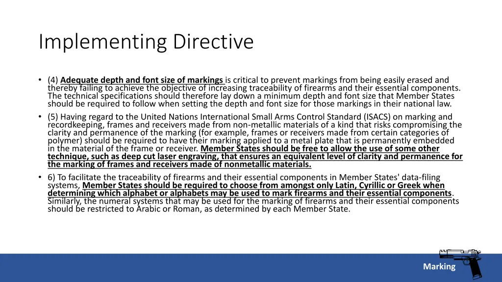implementing directive 1