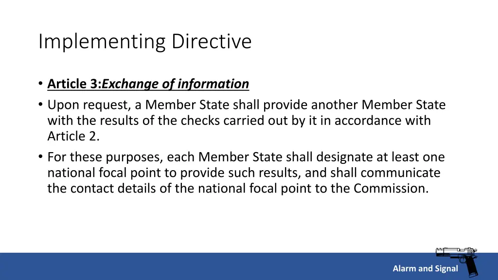implementing directive 3