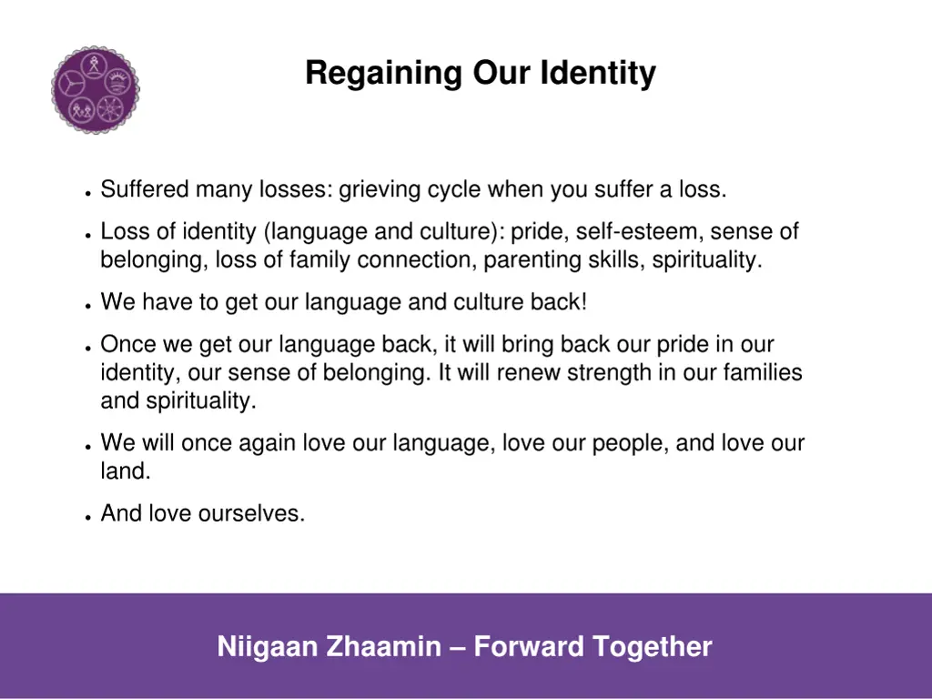 regaining our identity