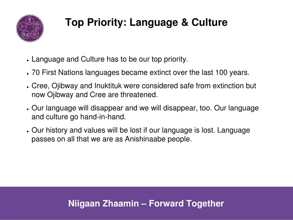 top priority language culture