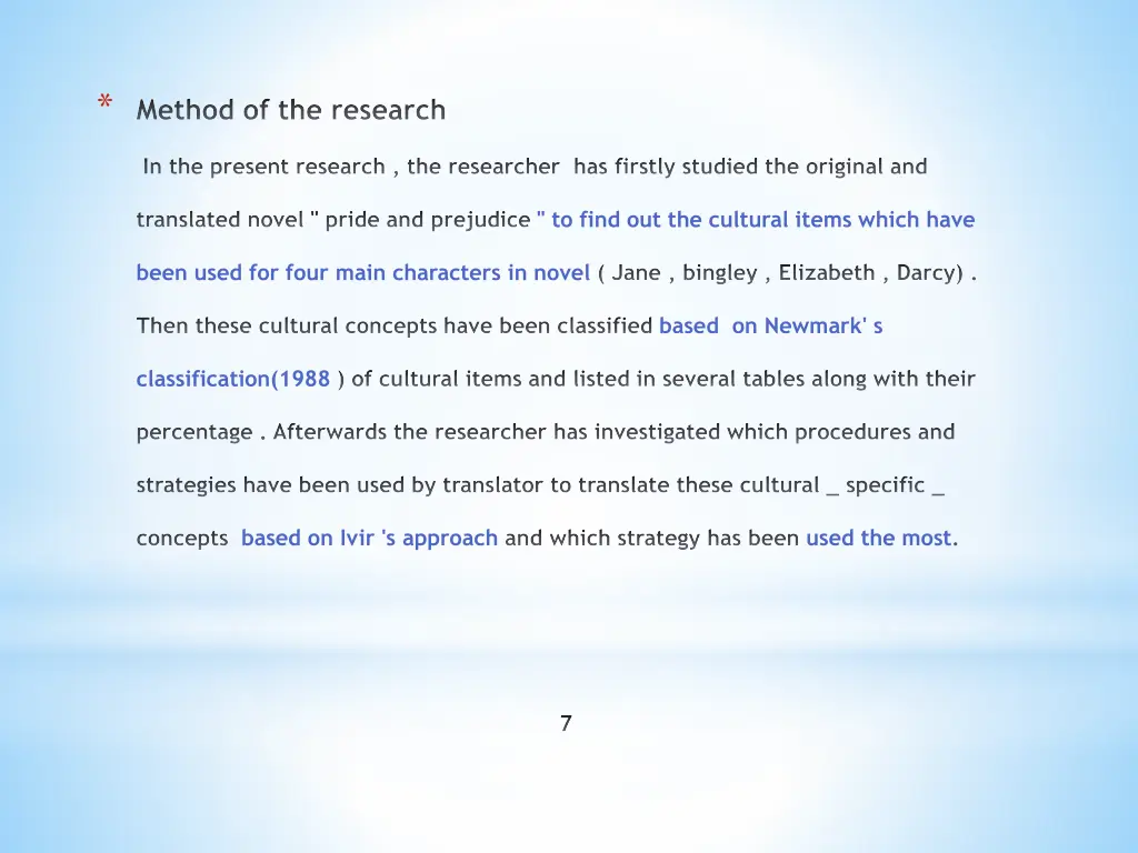method of the research