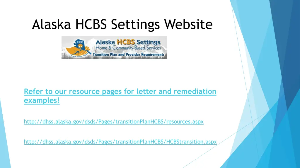 alaska hcbs settings website
