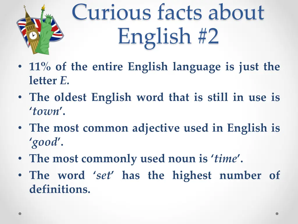 curious facts about english 2