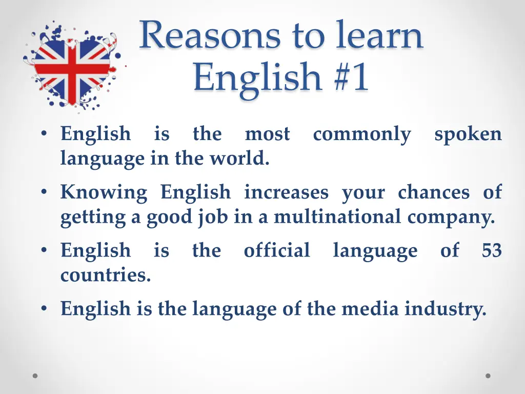 reasons to learn english 1