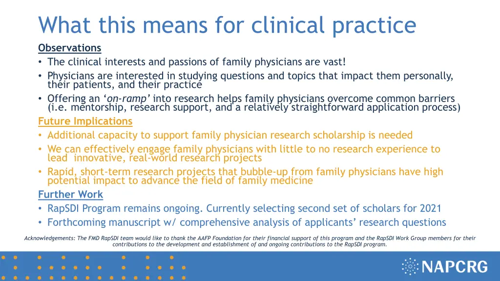 what this means for clinical practice