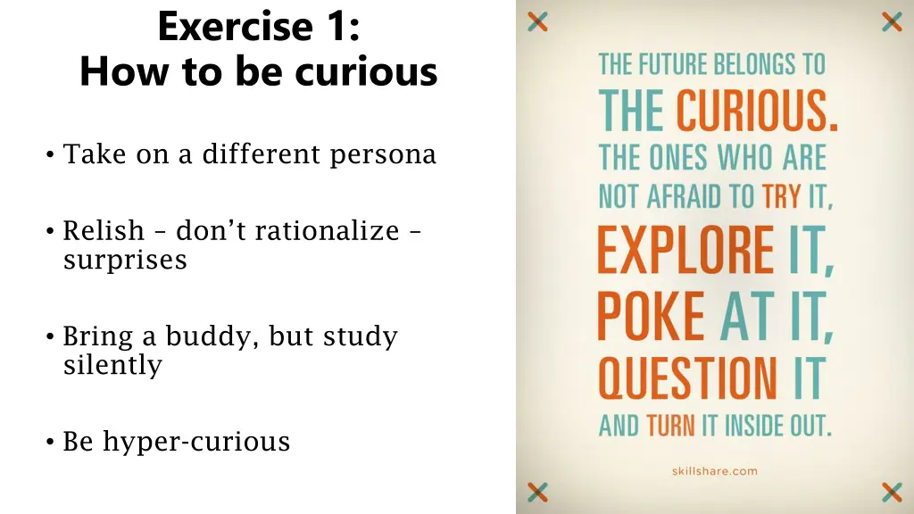 exercise 1 how to be curious