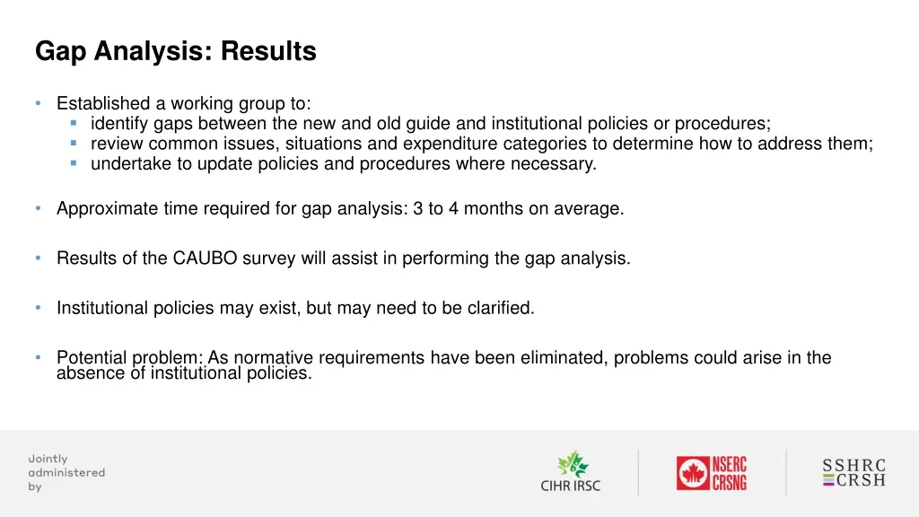 gap analysis results
