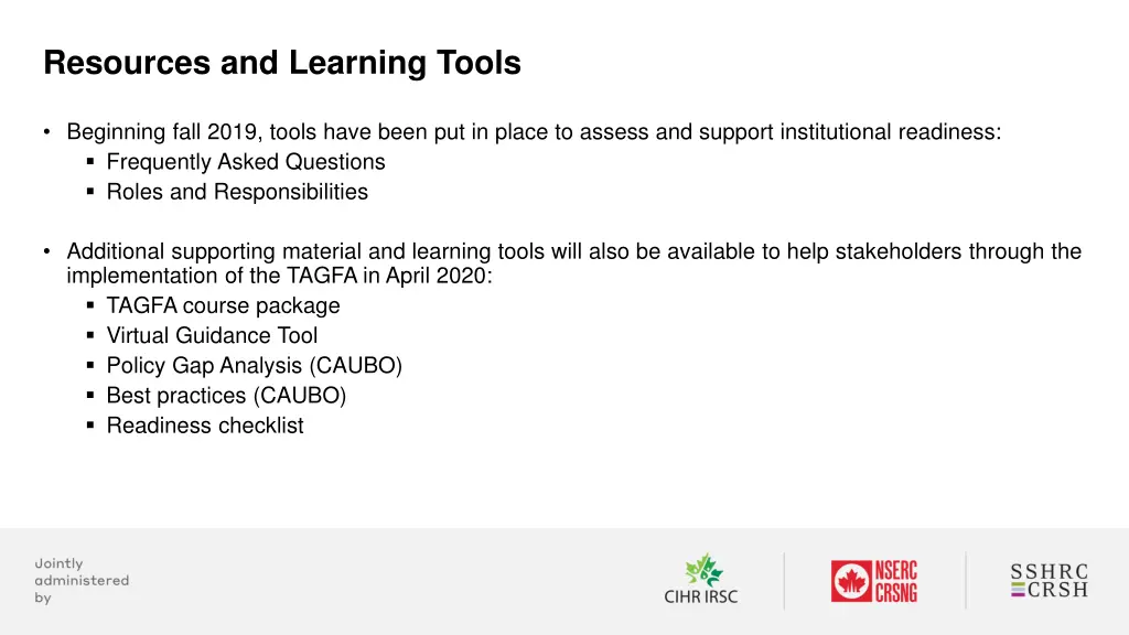 resources and learning tools