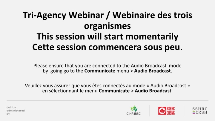 tri agency webinar webinaire des trois organismes