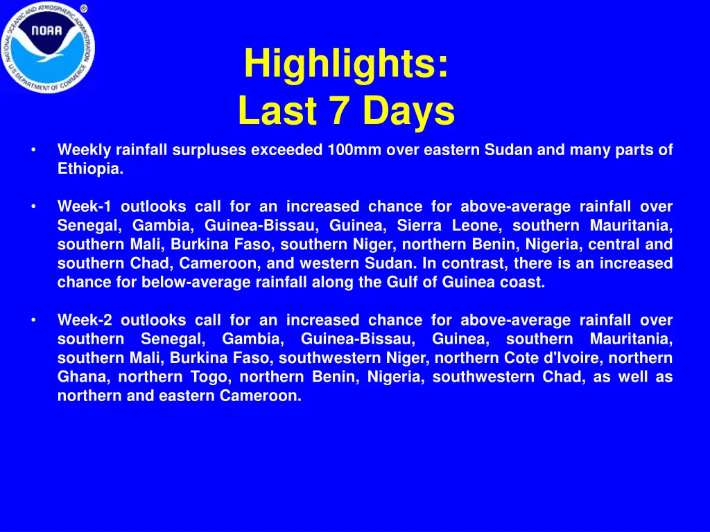 highlights last 7 days
