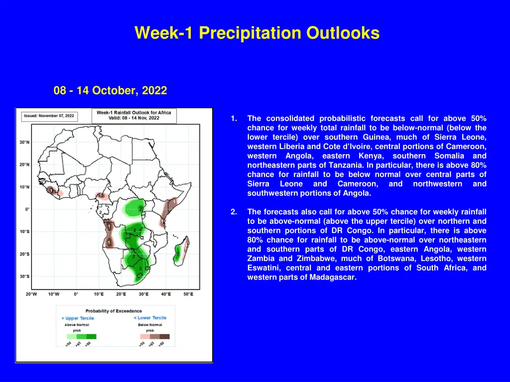 week 1 precipitation outlooks