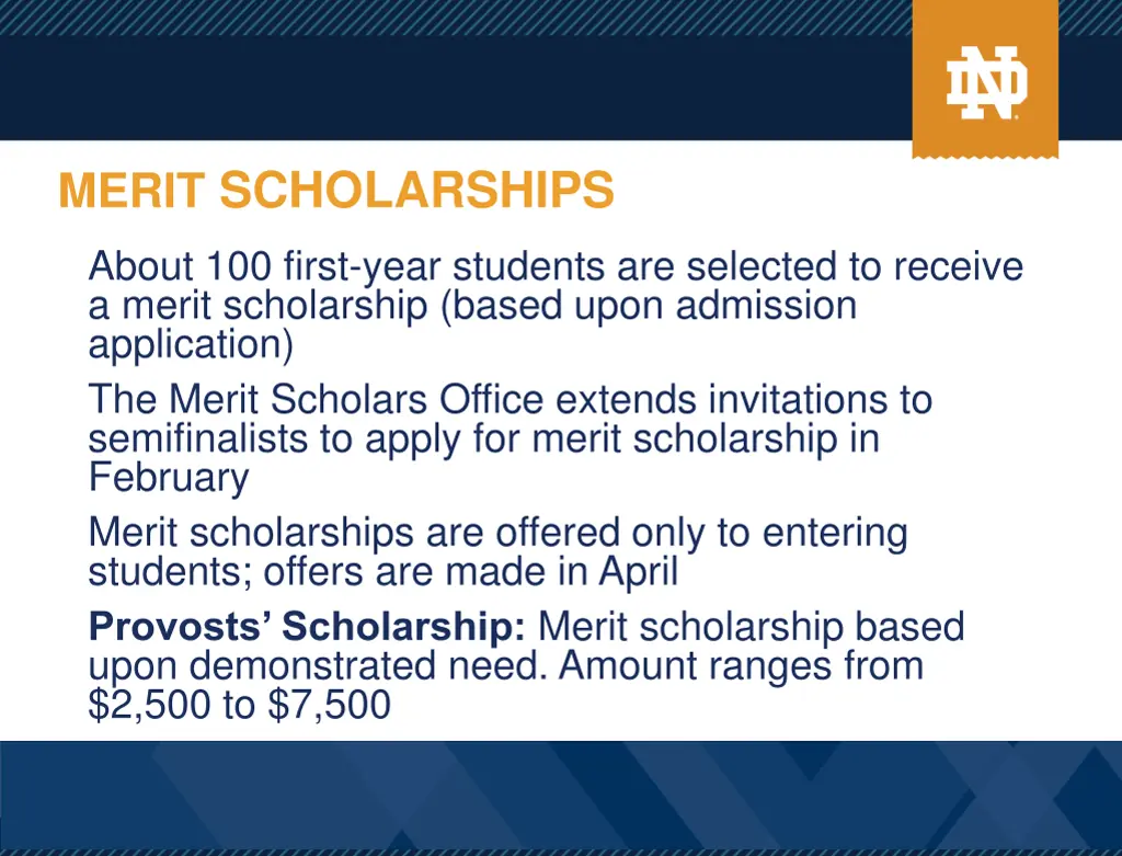 merit scholarships