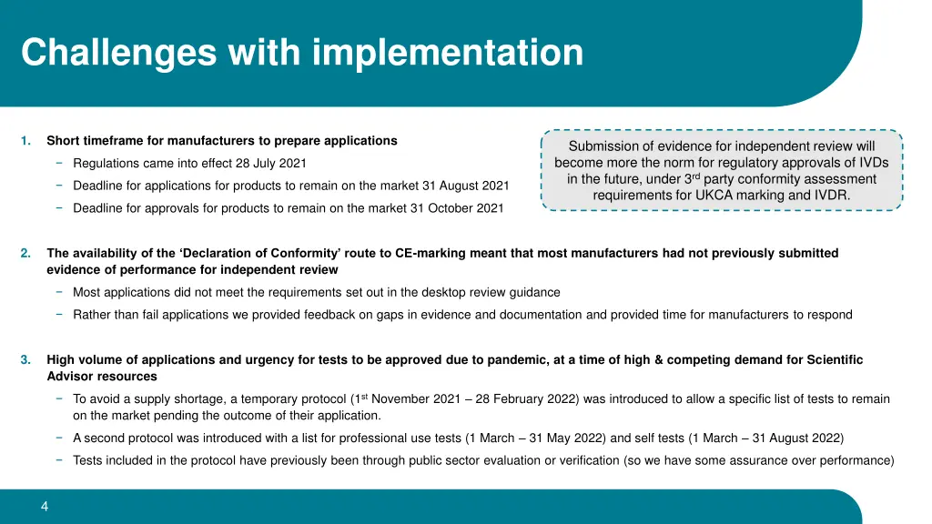 challenges with implementation