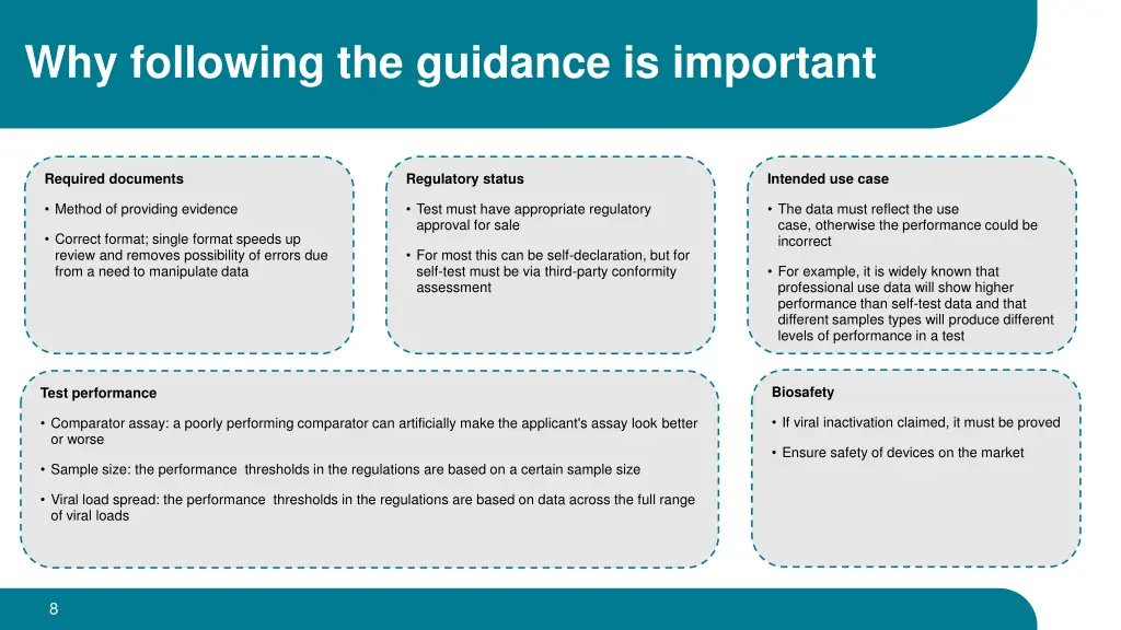 why following the guidance is important