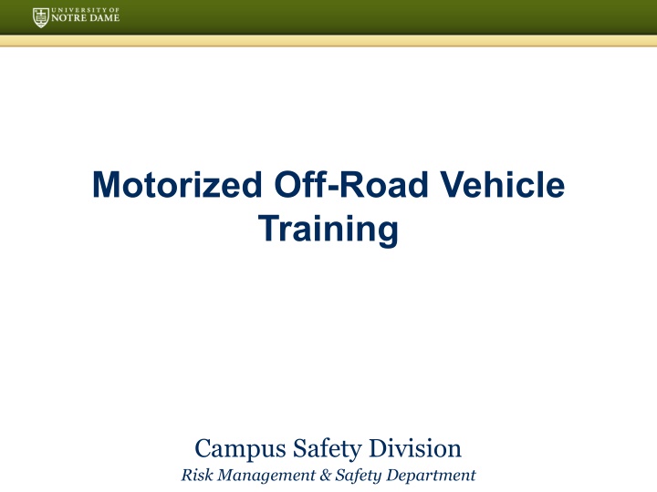 motorized off road vehicle training