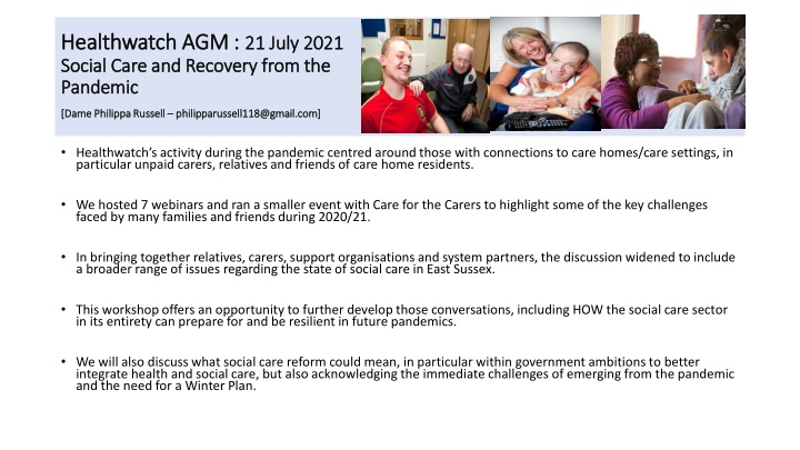 healthwatch agm healthwatch agm 21 july 2021