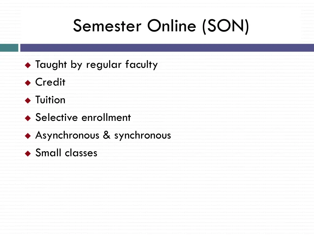 semester online son
