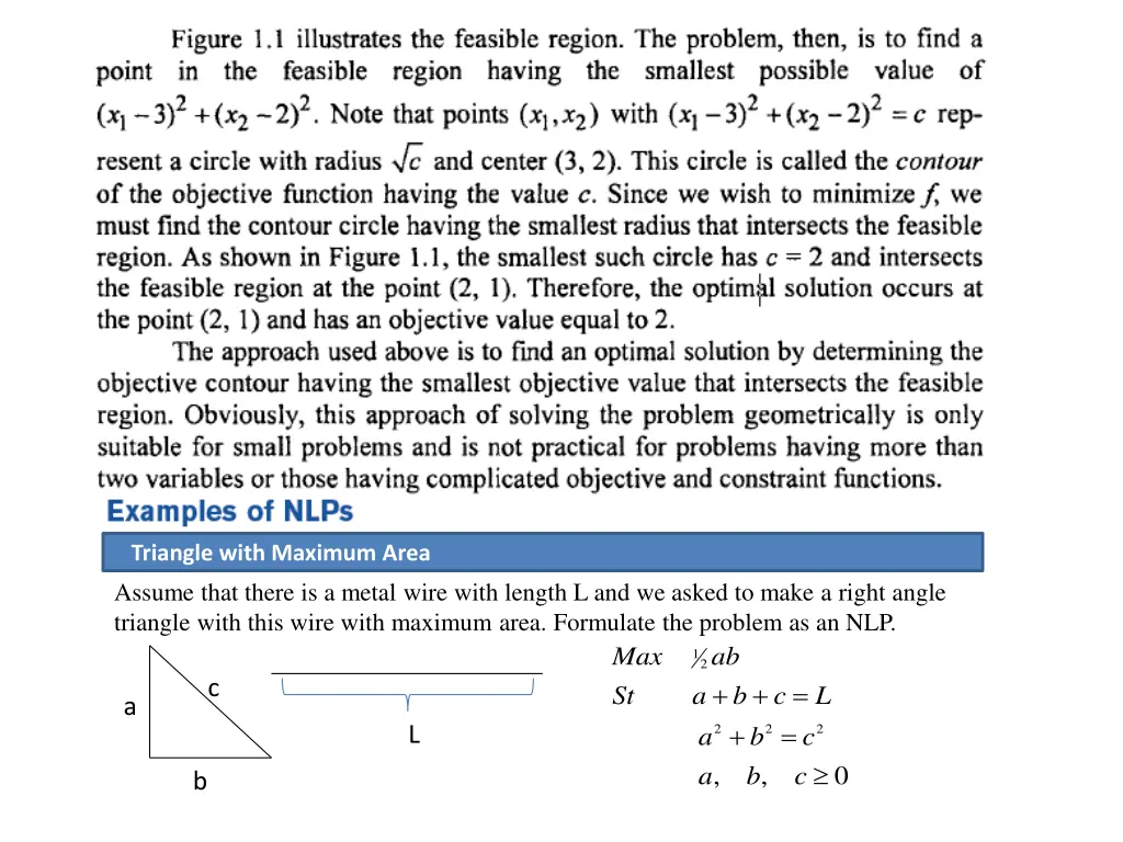 triangle with maximum area assume that there